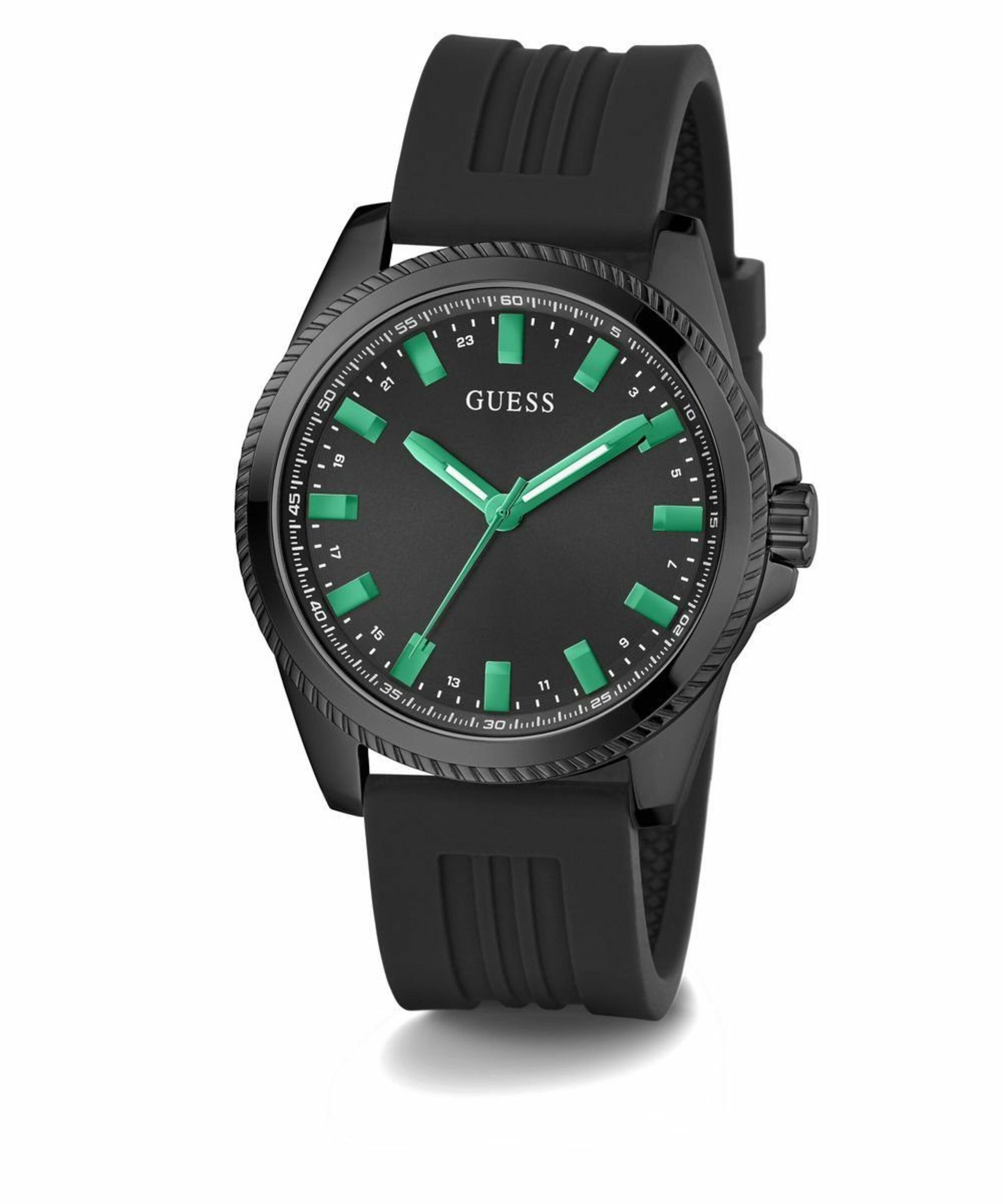 GUESS Uhr in Schwarz: Vorderseite