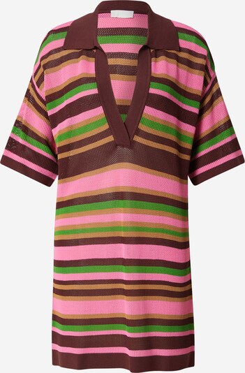 LeGer by Lena Gercke Robes en maille 'Dorina' en citron vert / abricot / rose clair / rouge sang, Vue avec produit