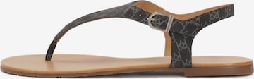 Kazar T-Bar Sandals in Black: front