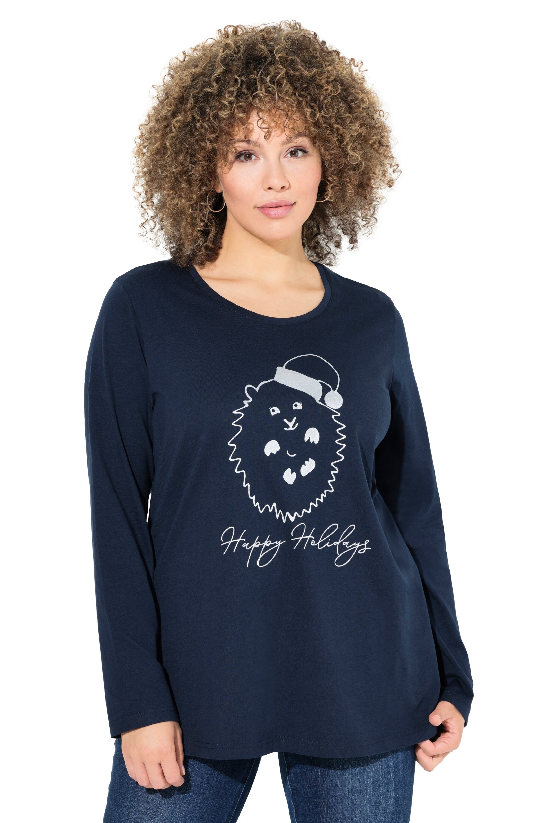 Ulla Popken Shirt in Blauw: voorkant