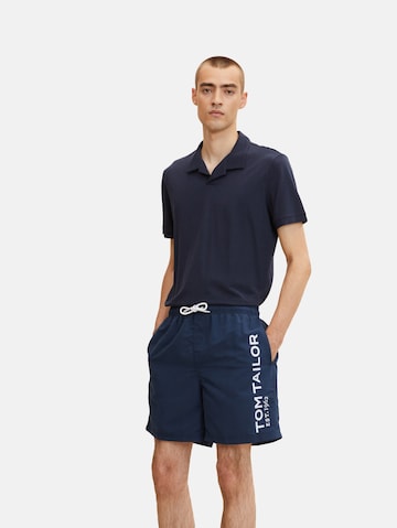 TOM TAILOR Zwemshorts 'Jeremy' in Blauw