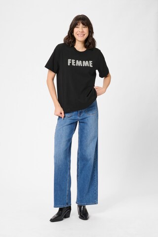 T-shirt 'KAArina' Kaffe en noir