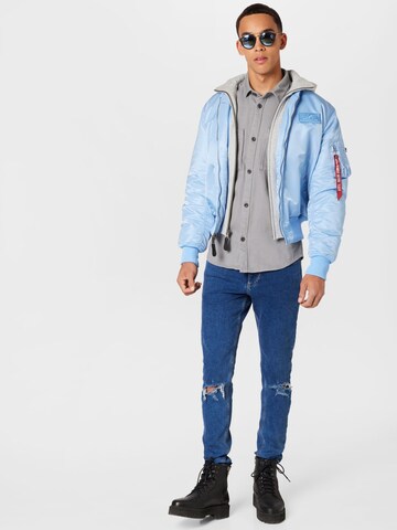 ALPHA INDUSTRIES Overgangsjakke 'MA-1 D-Tec' i blå