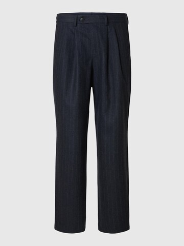 SELECTED Regular Pleat-Front Pants in Blue