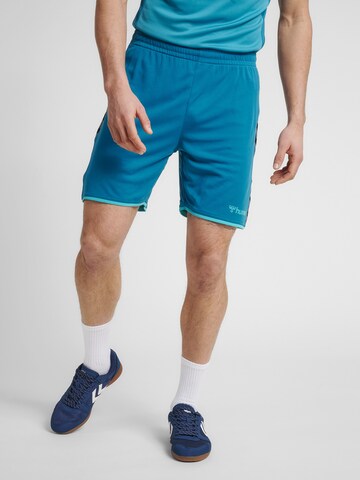 Regular Pantalon de sport 'Poly' Hummel en bleu : devant