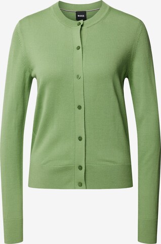 BOSS Knit Cardigan 'Fadenasi' in Green: front