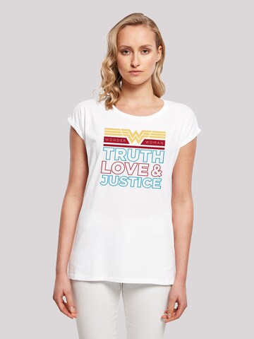 F4NT4STIC T-Shirt 'DC Comics Wonder Woman 84 Truth Love And Justice' in Weiß: Vorderseite