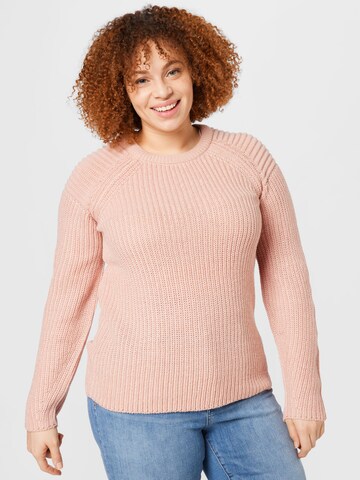 ONLY Carmakoma Sweater 'ELYSSA' in Red: front