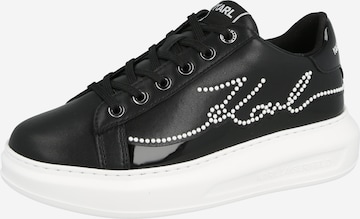 Sneaker low de la Karl Lagerfeld pe negru: față