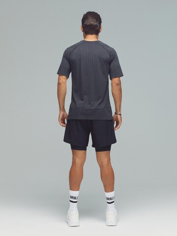 DRILLS Apparel Functioneel shirt 'XFUCNTION Jacquard Tee' in Grijs