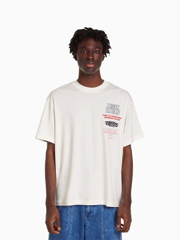 Bershka Tričko - Biela: predná strana