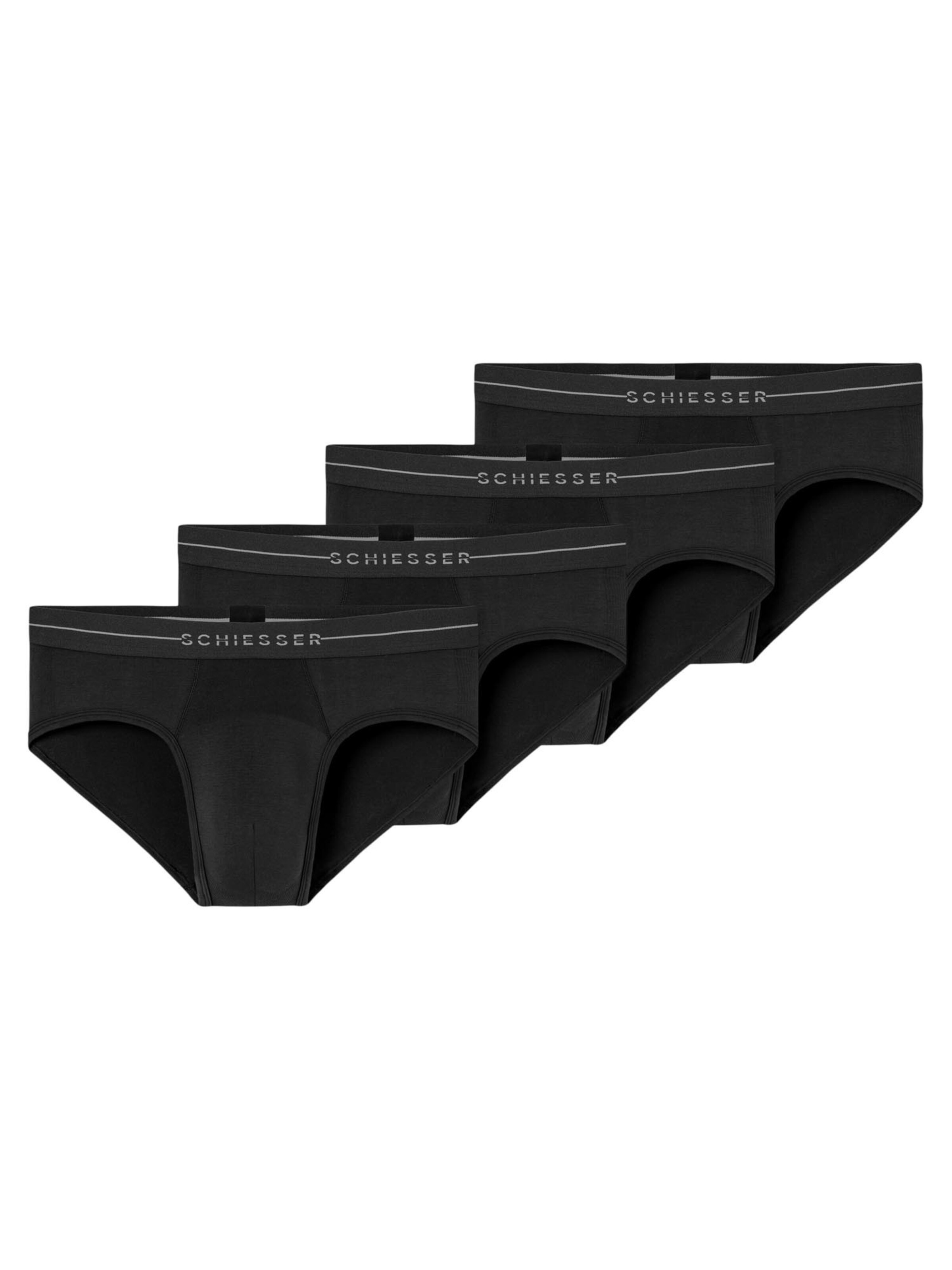SCHIESSER Slip 'Cotton Flex' in Black: front