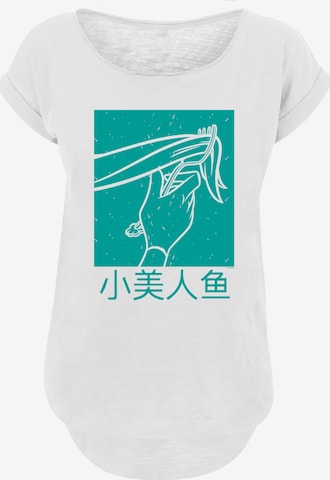 F4NT4STIC T-Shirt 'Disney Boys Ariel The Little Mermaid Hair Stroke' in Weiß: Vorderseite