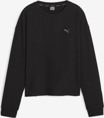 PUMA Sweatshirt 'UNWIND STUDIO' in Zwart: voorkant