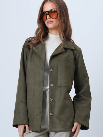 Trend Alaçatı Stili Φθινοπωρινό και ανοιξιάτικο μπουφάν σε πράσινο