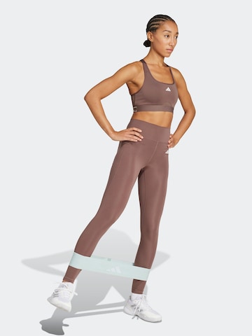 ADIDAS PERFORMANCE Μπουστάκι Αθλητικό σουτιέν 'PWRCT' σε καφέ: μπροστά