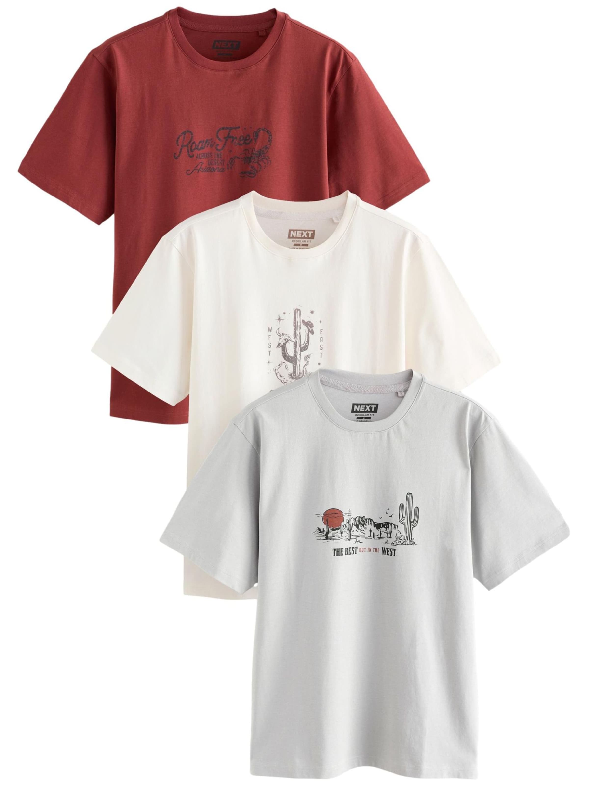 Next T-shirt i grå: framsida