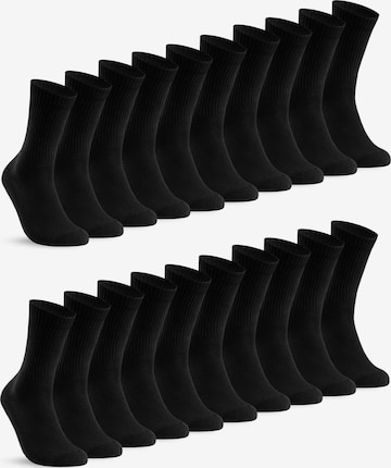 sockenkauf24 Athletic Socks in Black: front