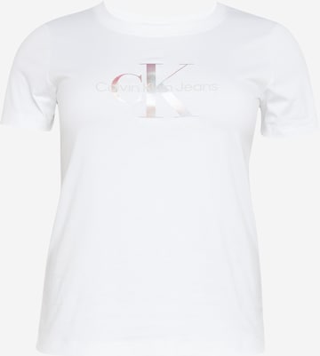 Calvin Klein Jeans Plus Shirt in White: front