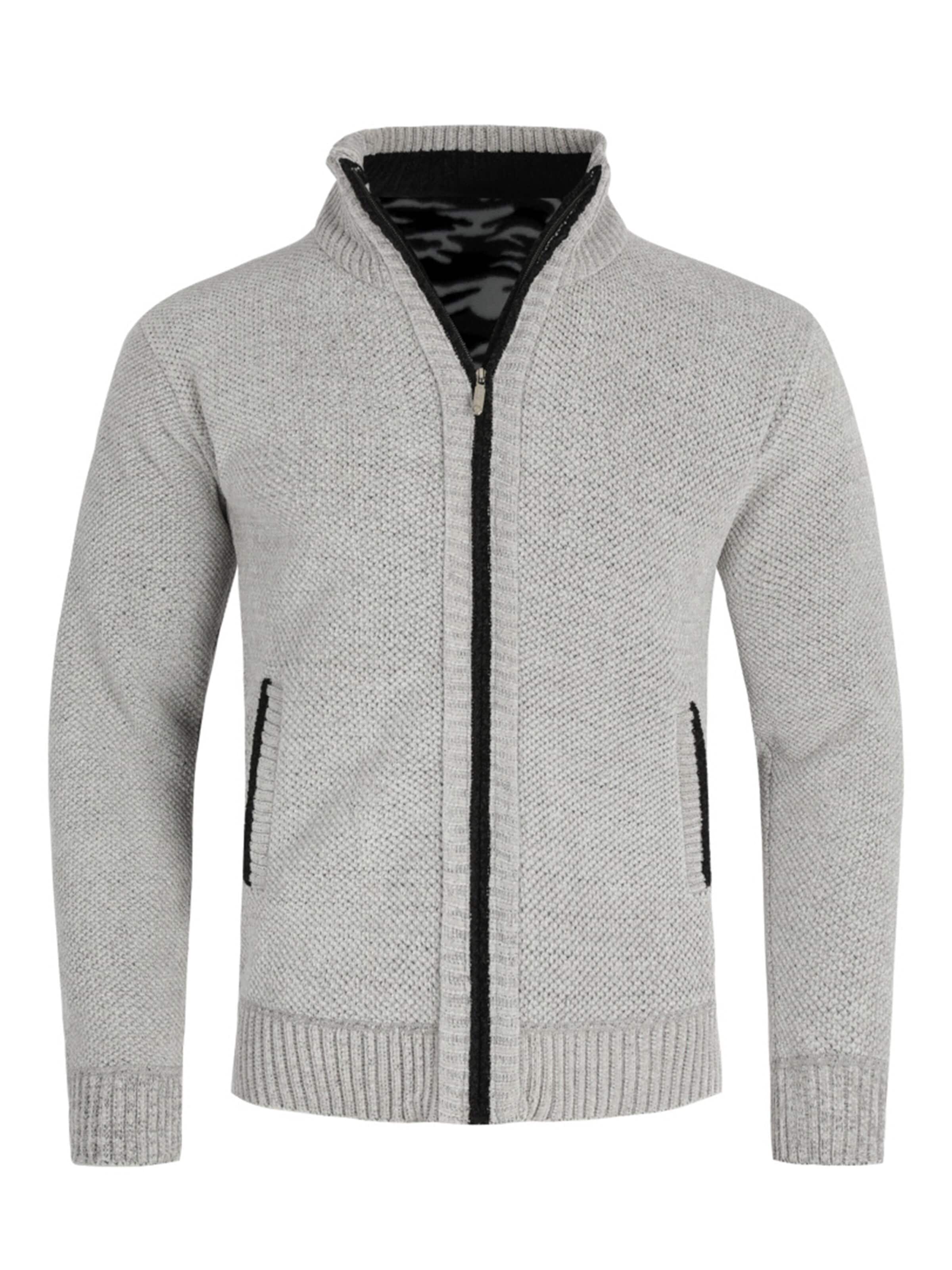 YOUTHUP Strickjacke‌‌‌‌‌ in Grau: Vorderseite