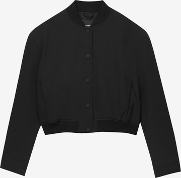 Geacă de primăvară-toamnă de la Pull&Bear pe negru: față