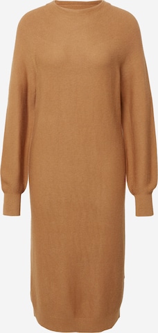 s.Oliver Knitted dress in Brown: front