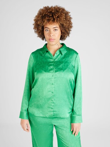 Vero Moda Curve Blouse 'CRISTI' in Groen: voorkant