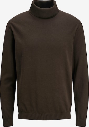JACK & JONES Свитер 'JJEBASIC' в Коричневый: спереди