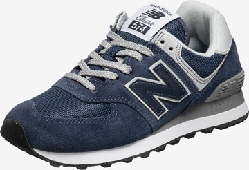 Sneaker bassa '574' di new balance in blu: frontale