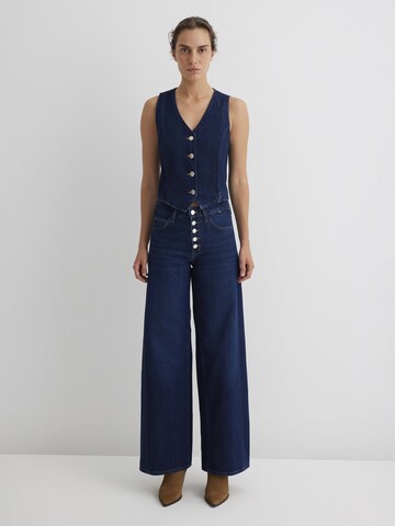 Mavi Flared Jeans 'Siena Button Up' in Blau