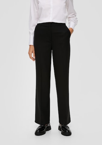 s.Oliver BLACK LABEL Loose fit Pleated Pants in Black: front