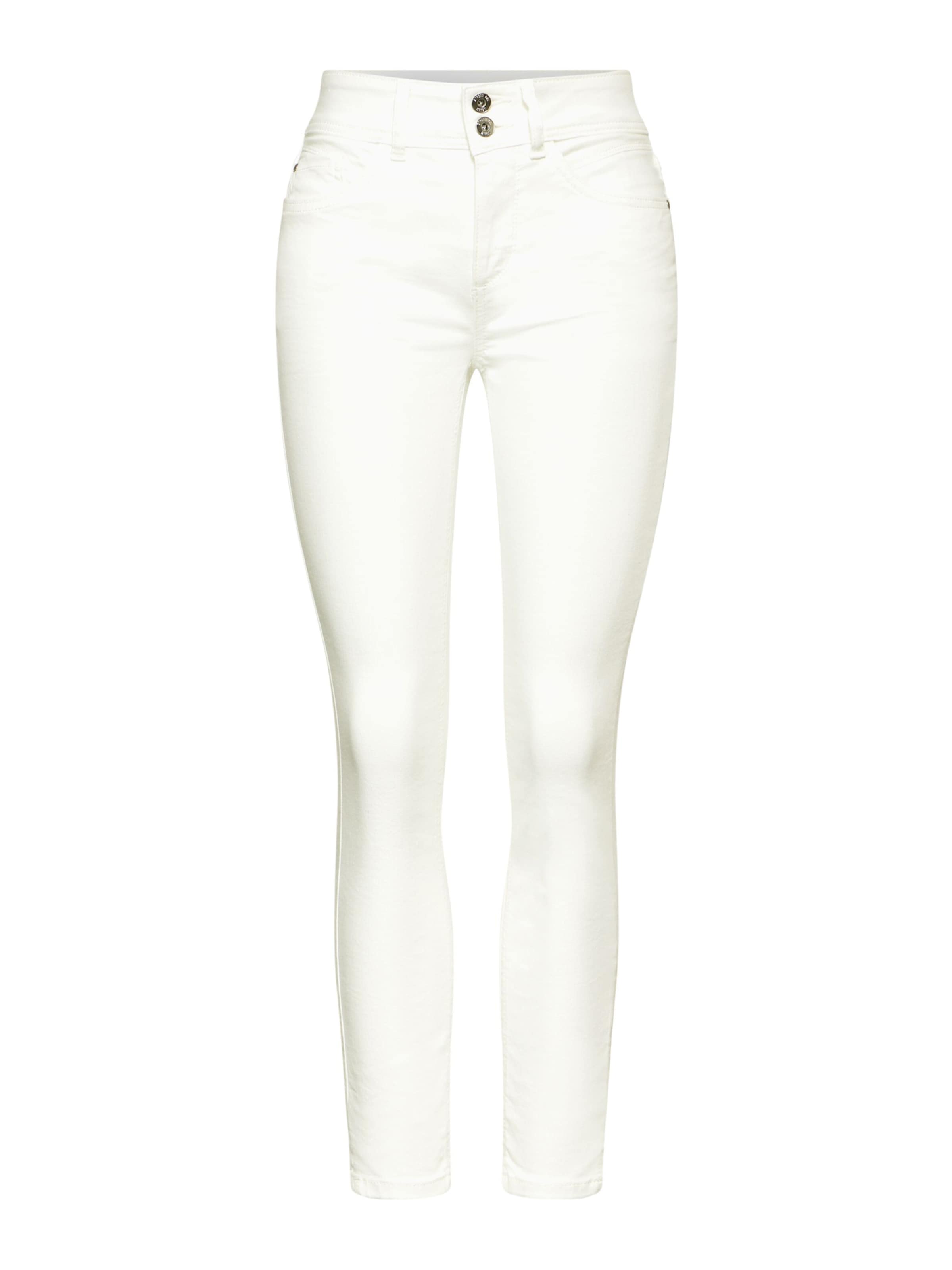 STREET ONE Slimfit Jeans i vit: framsida