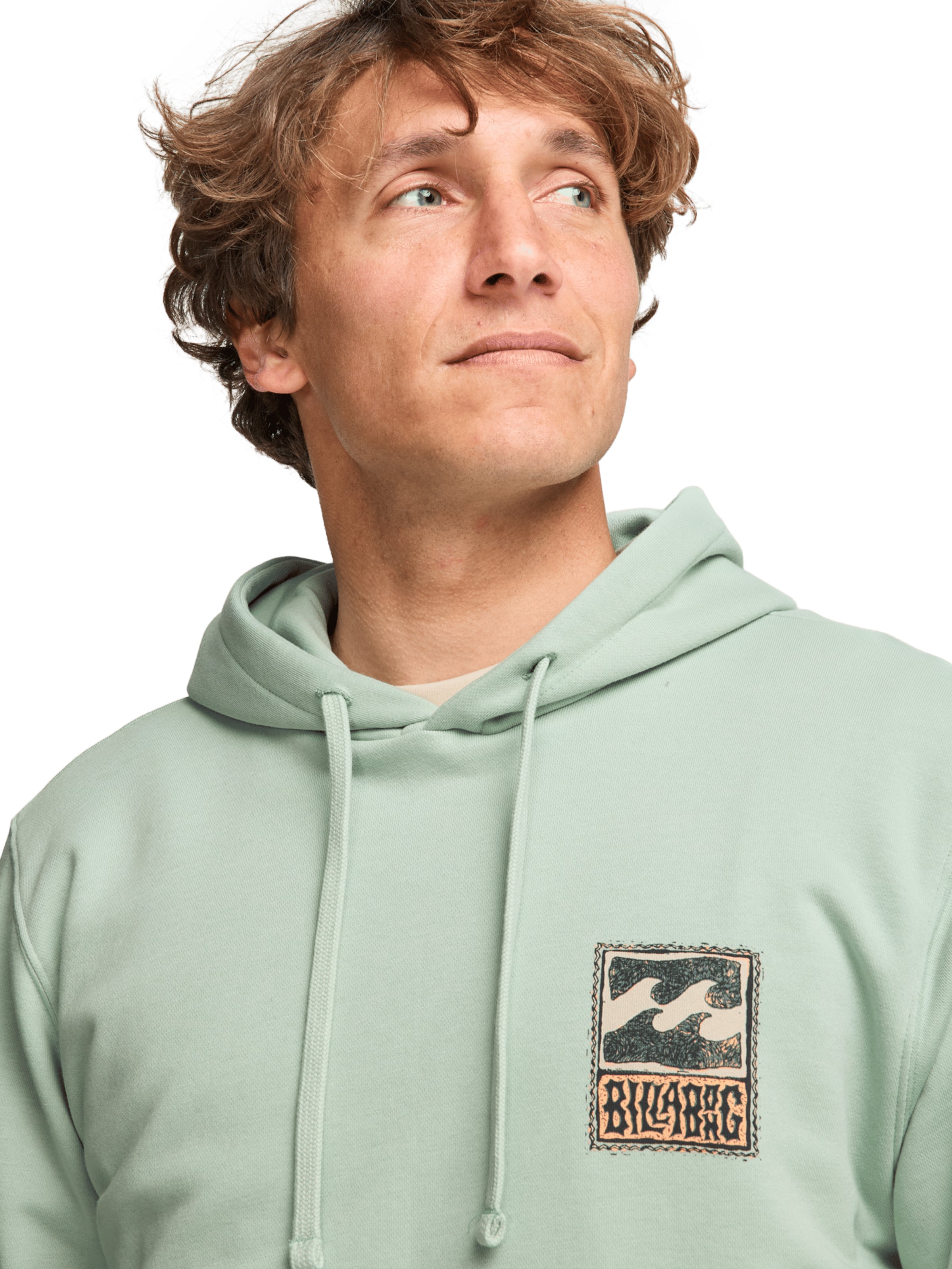 Bluză de molton 'Stamp' de la BILLABONG pe verde