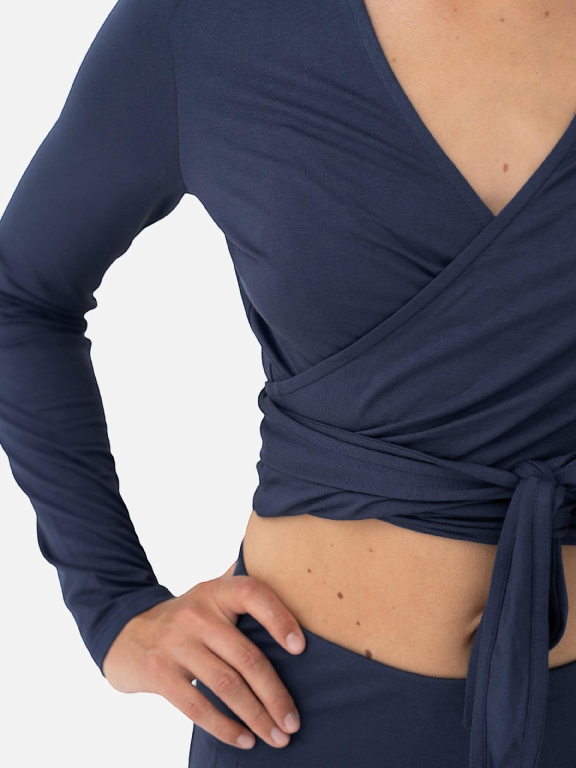 LOTUSCRAFTS Top 'Amina Wrap Top'‌‌ in Blau