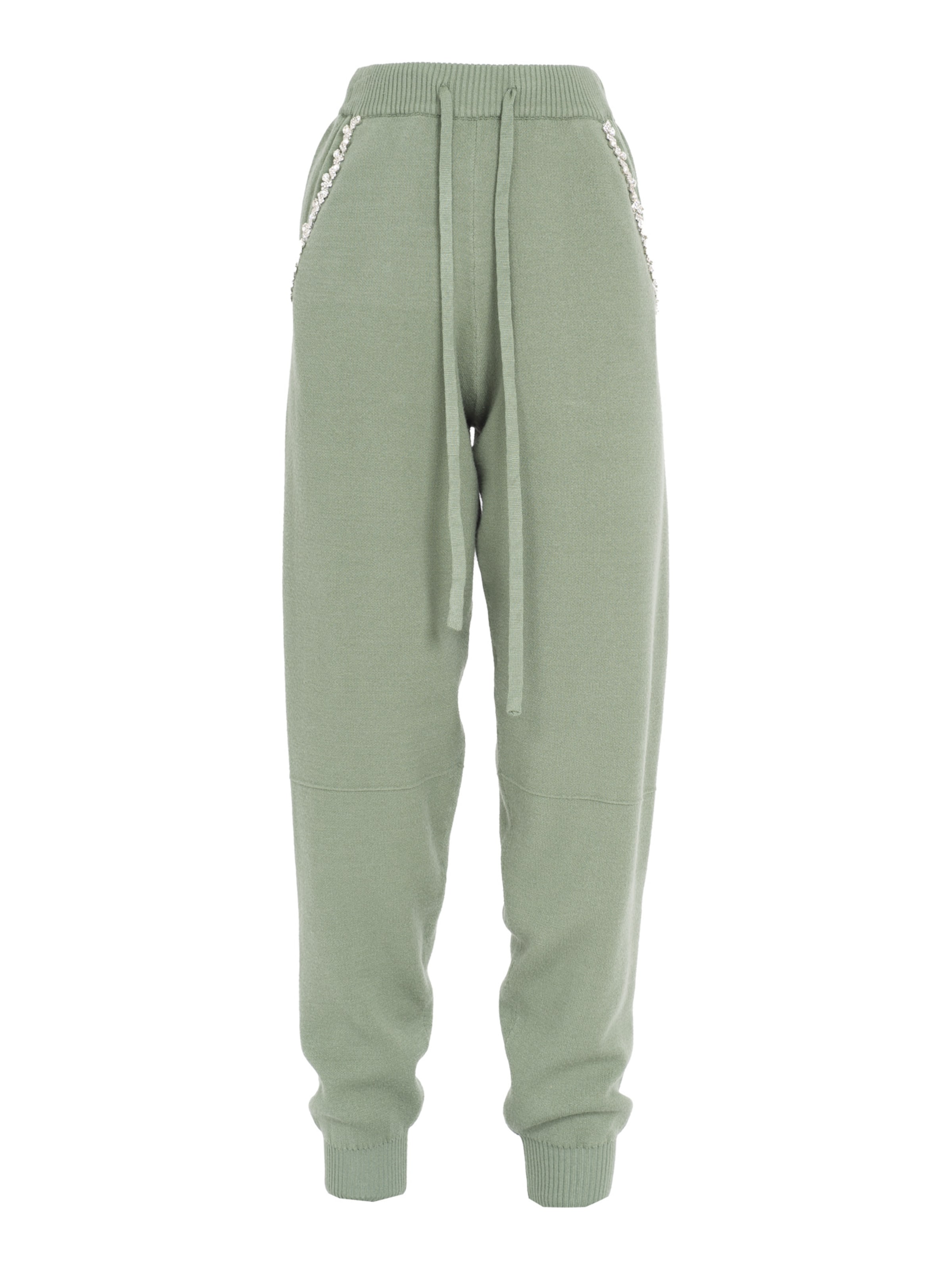 Influencer Trousers in Green: front