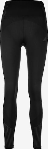 ADIDAS PERFORMANCE Skinny Workout Pants in Black: front