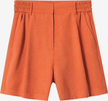 MANGO Pleat-Front Pants 'BOSCO' in Orange: front