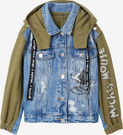 Desigual Between-season jacket 'Mickey' in Blue denim / Olive / Black / White, Item view