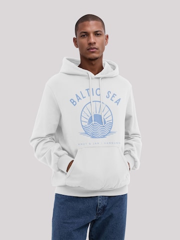 Sweat-shirt 'Baltic Sea Knut und Jan' F4NT4STIC en blanc : devant