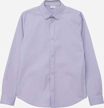 s.Oliver Slim fit Button Up Shirt in Purple: front