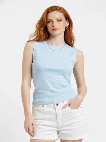 No Matter What Top in Blue: front