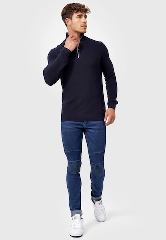 INDICODE JEANS Sweater 'Mayer' in Blue
