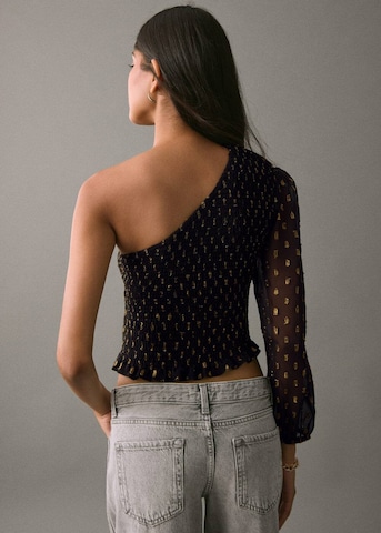 MANGO TEEN Bluse 'Topos' in Schwarz