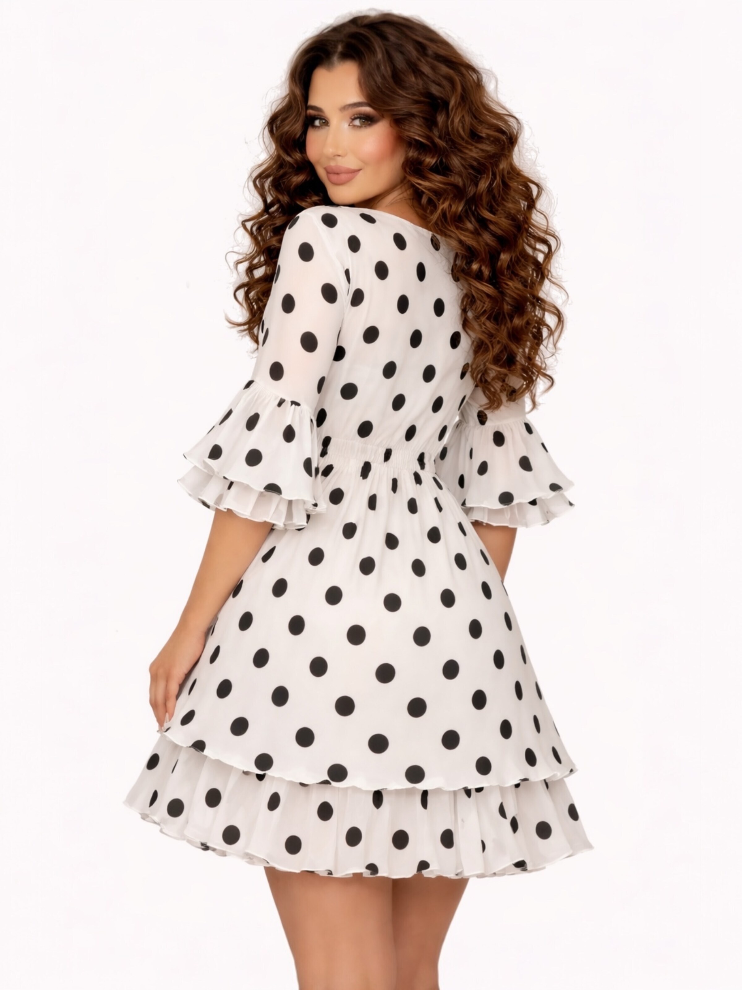 Elena Athanasiadou Cocktailklänning 'Dress Polka Grace' i vit