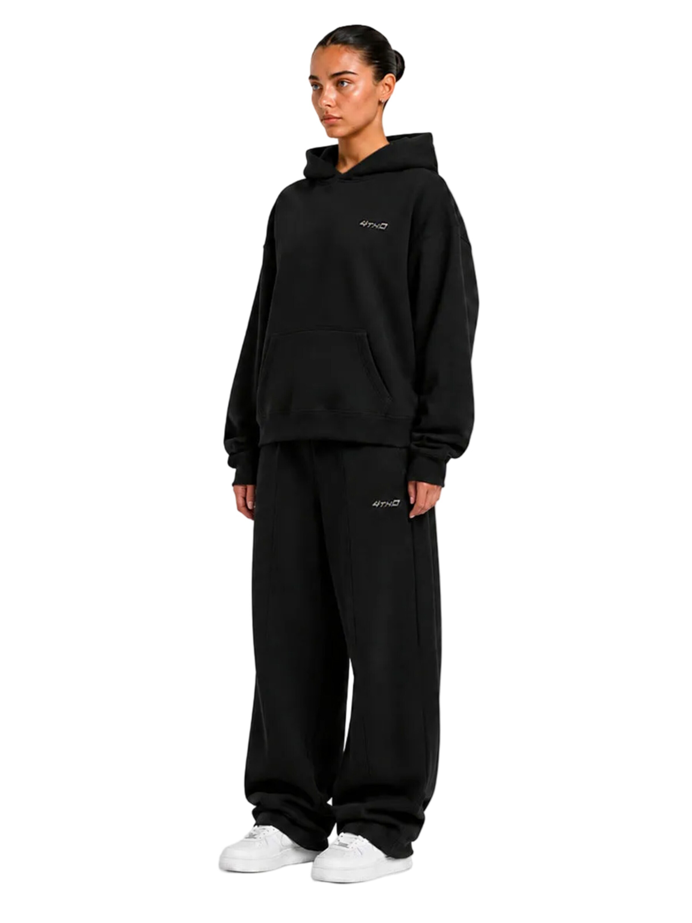4thD Sweatshirt 'Hoodie - Black' in Zwart