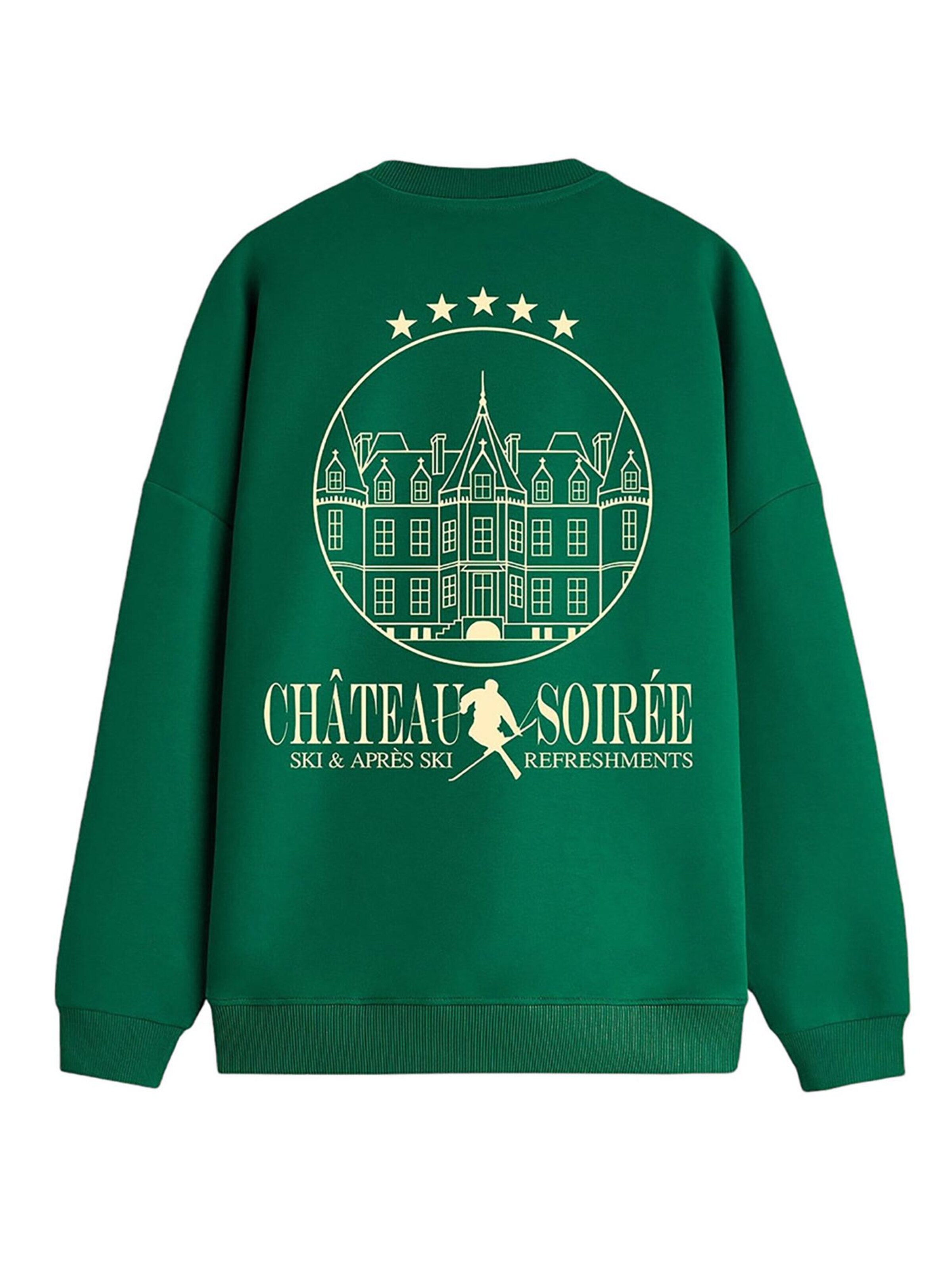 On Vacation Sweatshirt 'Chateau Soirée' in Green