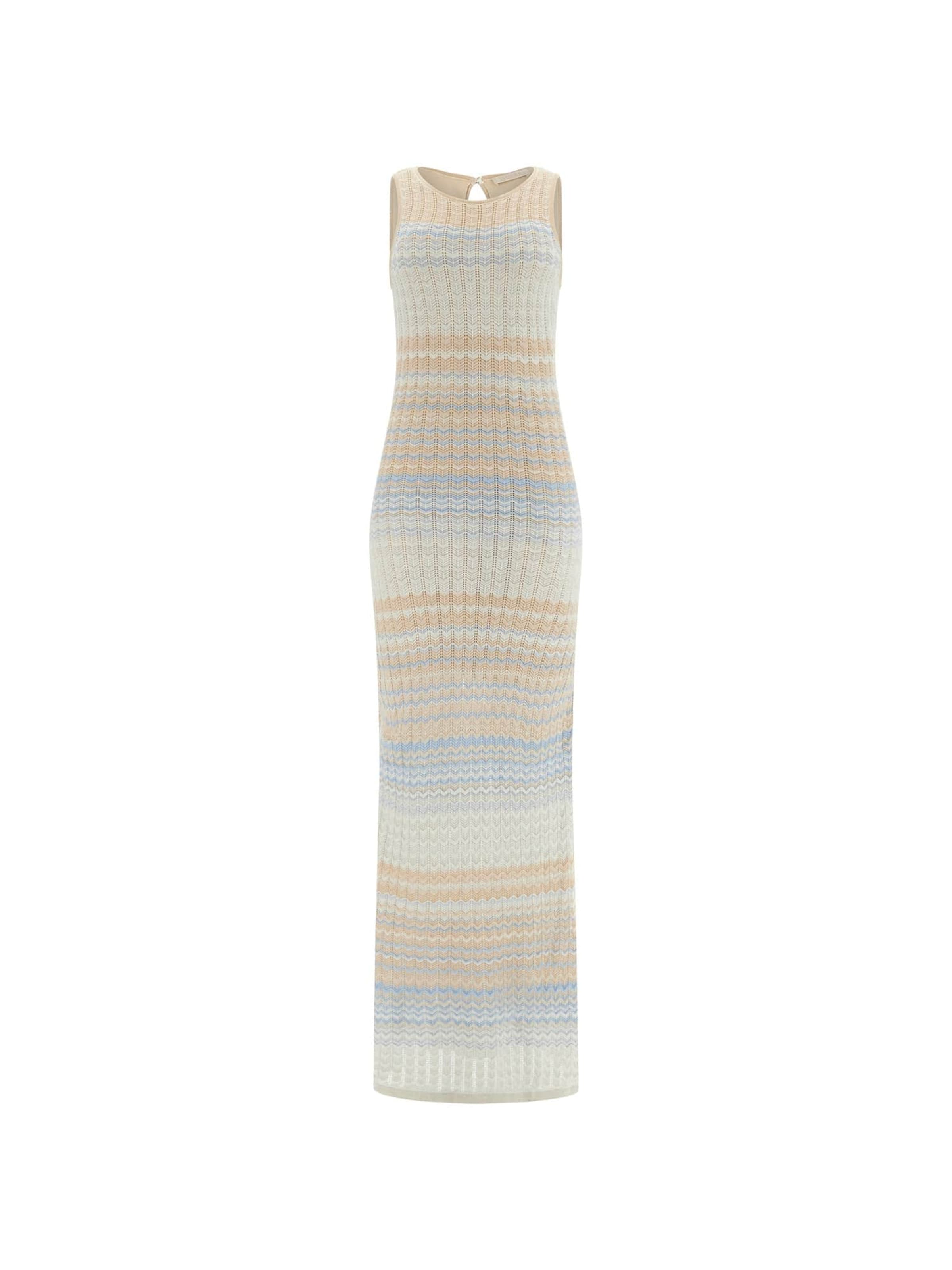 GUESS - Vestido de punto en beige: frente