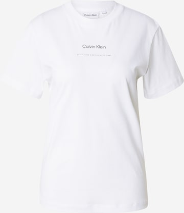 T-shirt Calvin Klein en blanc : devant