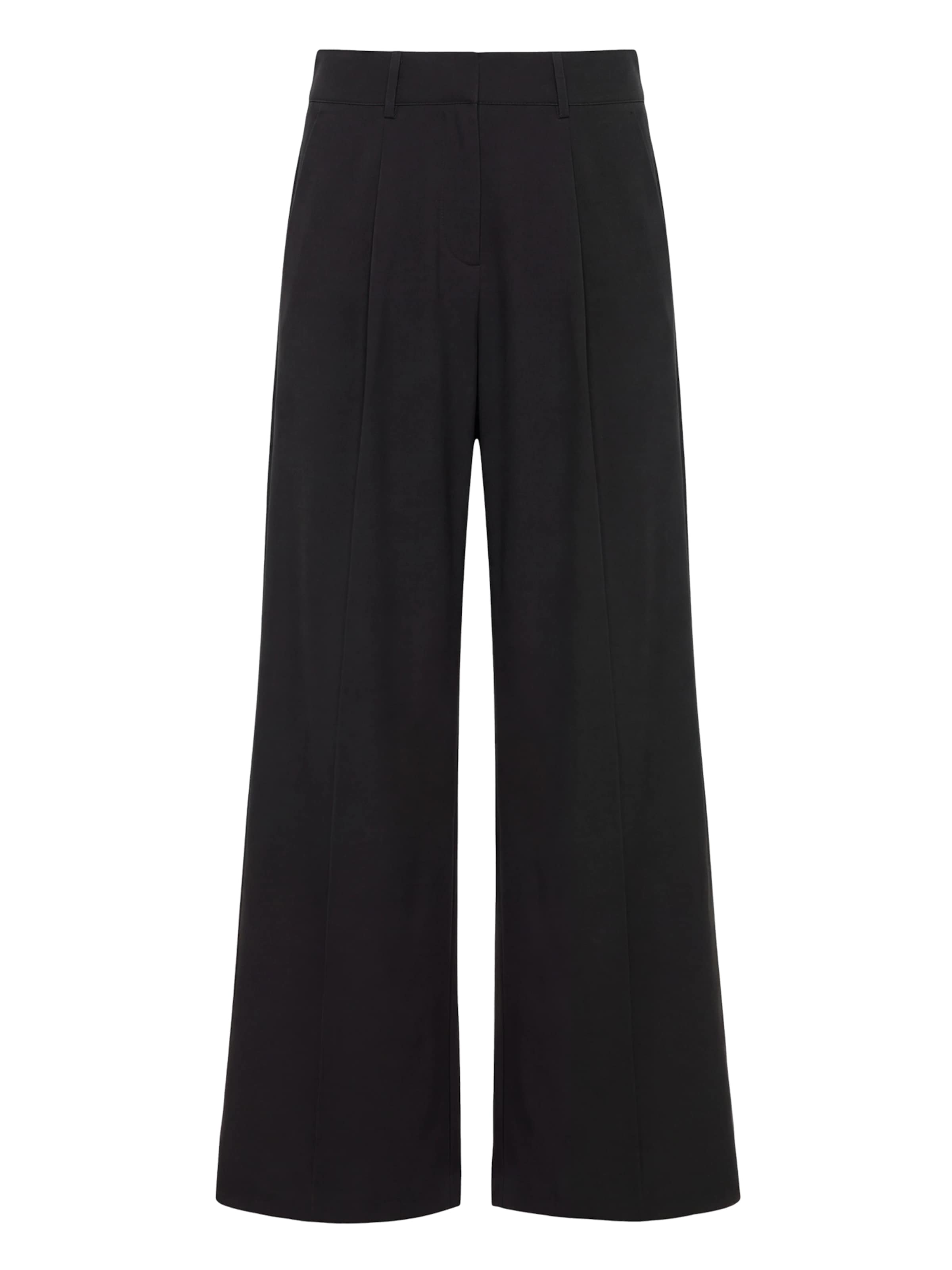 About You x ANDREA TRGOVČEVIĆ - Loosefit Calças em preto: frente