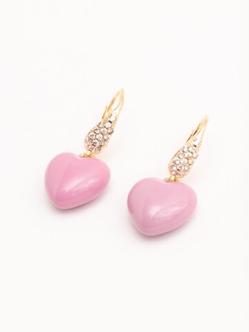 Secret Stones Ohrringe 'LOVE' in Pink